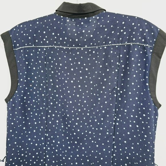 Jason Wu x Target Dress Mini Shift XS Blue Polka Dot Collared Button Front New - Picture 8 of 10